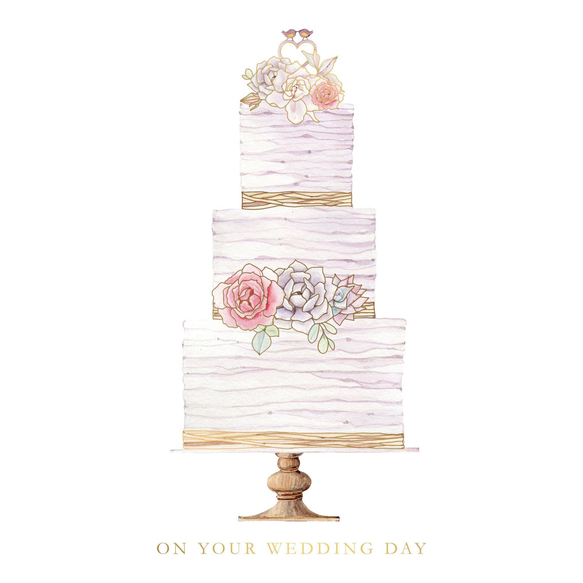 Rustic wedding cake themed wedding card from Pictura featuring elegant design, perfect for wedding celebration greetings.
